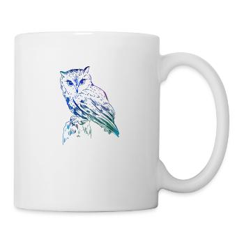Hibou - Mug blanc - blanc - Droite