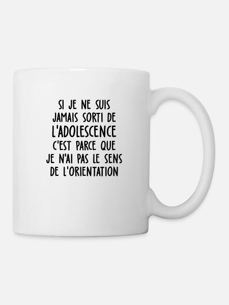 je suis jamais sorti de l'adolescence - humour ado - Mug blanc - blanc