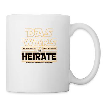 Das Wars ich Heirate - Tasse - Weiß - Rechts