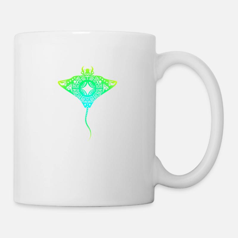 Maori Rochen Polynesian Tribal Tattoo Geschenkidee - Tasse - Weiß