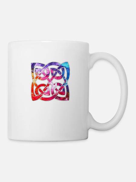 Colorful celtic knot design - Mug - white