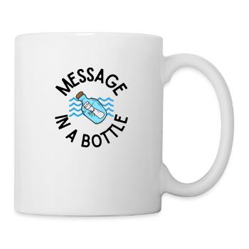 Flaschenpost Nautisches Design Perfektes Geschenk - Tasse - Weiß - Rechts