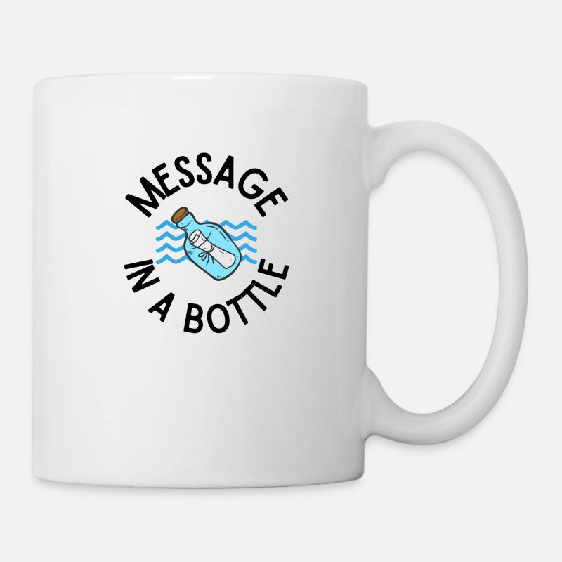 Message in a Bottle Design nautique Cadeau - Mug blanc - blanc