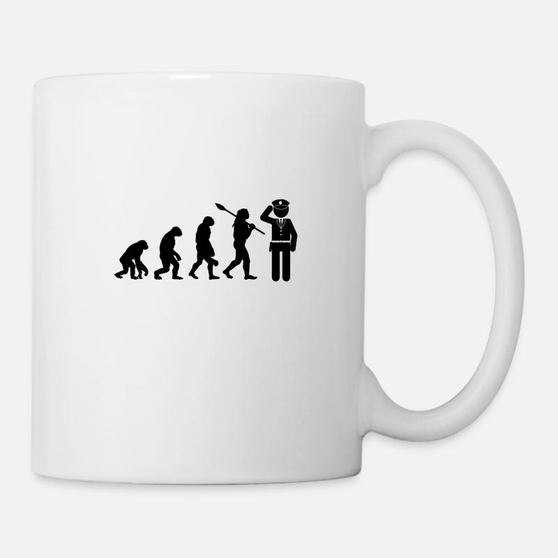 Evolution Sheriff Polizist Polizist - Tasse - Weiß