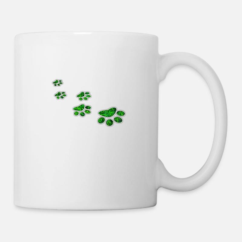 Hunde Pfoten Logo - Tasse - Weiß