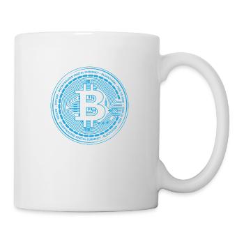 B Bitcoin blue circuit - Mug - white - Right
