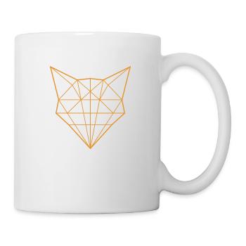 Fox outline in orange - Mug - white - Right