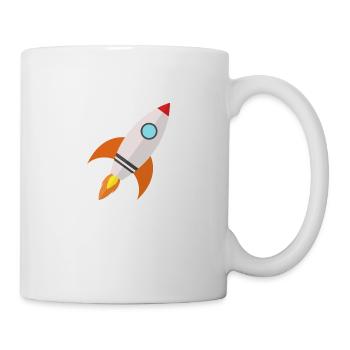 Rakete - Tasse - Weiß - Rechts
