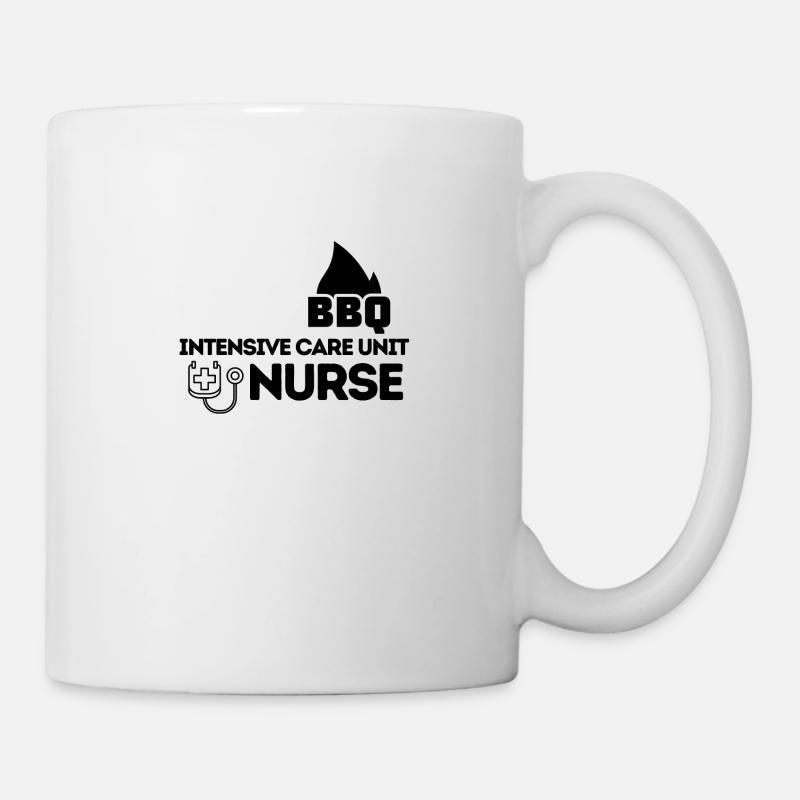 UNITÉ DE SOINS INTENSIFS INFIRMIÈRE BBQ - Mug blanc - blanc