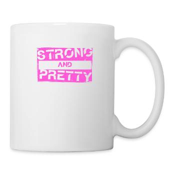 Forte et jolie séance d’entraînement gym strongman - Mug blanc - blanc - Droite