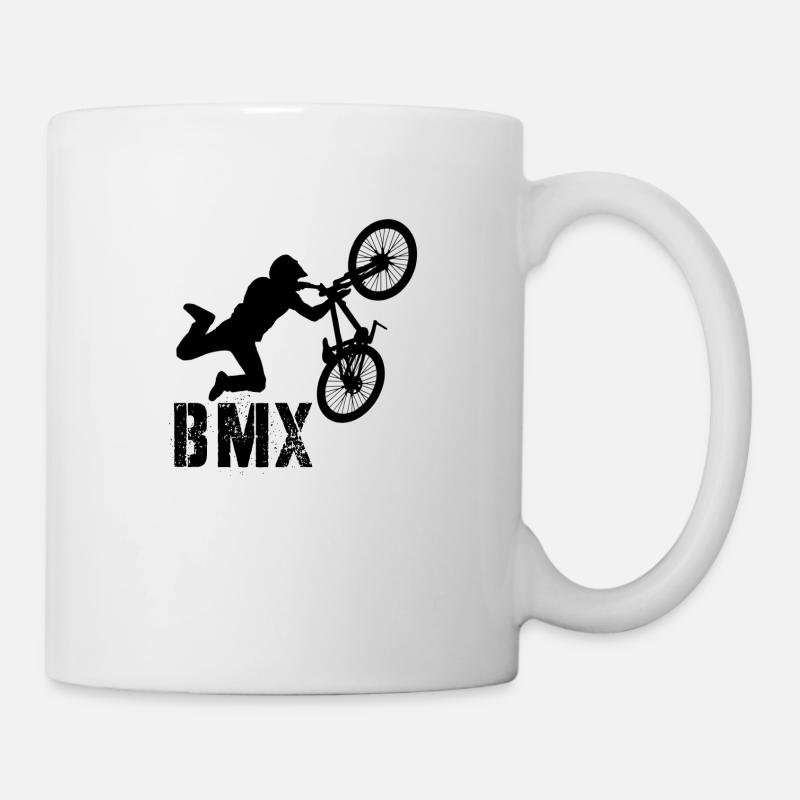 BMX Stunt - Tasse - Weiß