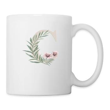 Letter C with flowers - Mug - white - Right