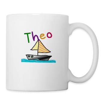 Theo first name boy sailing ship name ship boat - Mug - white - Right