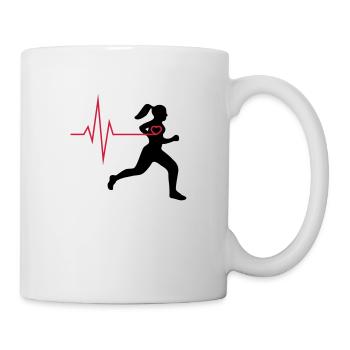 Läuferin mit Herz - Tasse - Weiß - Rechts