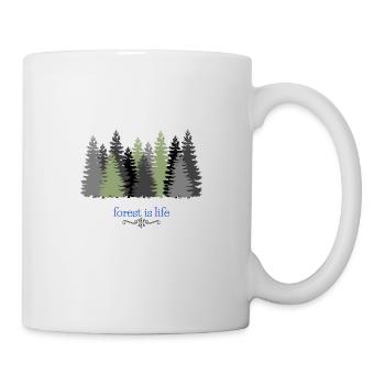 naturellement -forêt -illustration - Mug blanc - blanc - Droite