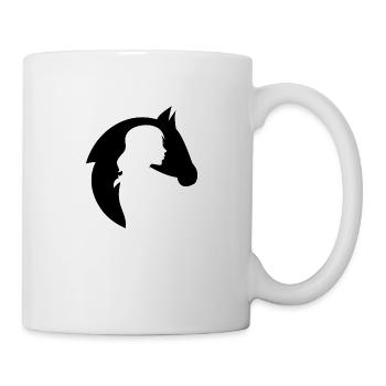 Cheval cadeau équitation fille silhouette - Mug blanc - blanc - Droite