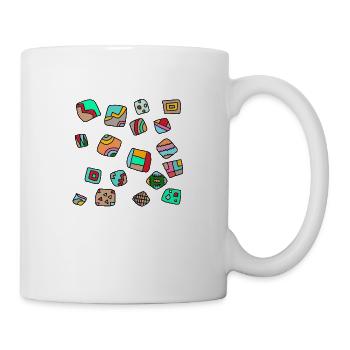 Multicolored dice - Mug - white - Right