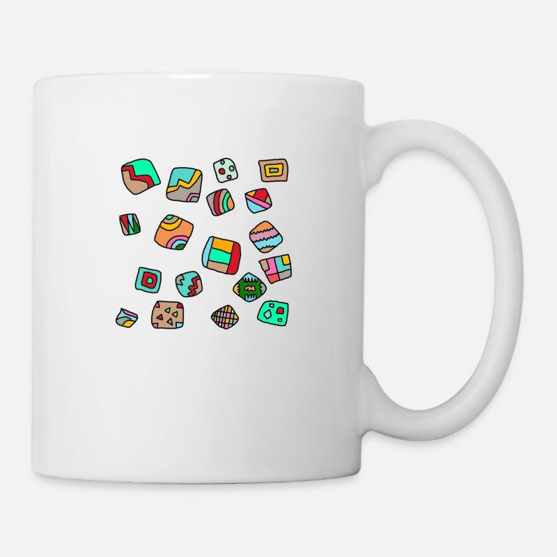Multicolored dice - Tasse - Weiß