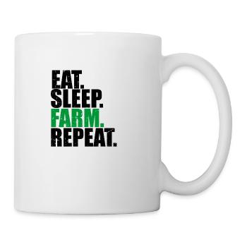 Eat Sleep Farm Repeat - Mug blanc - blanc - Droite