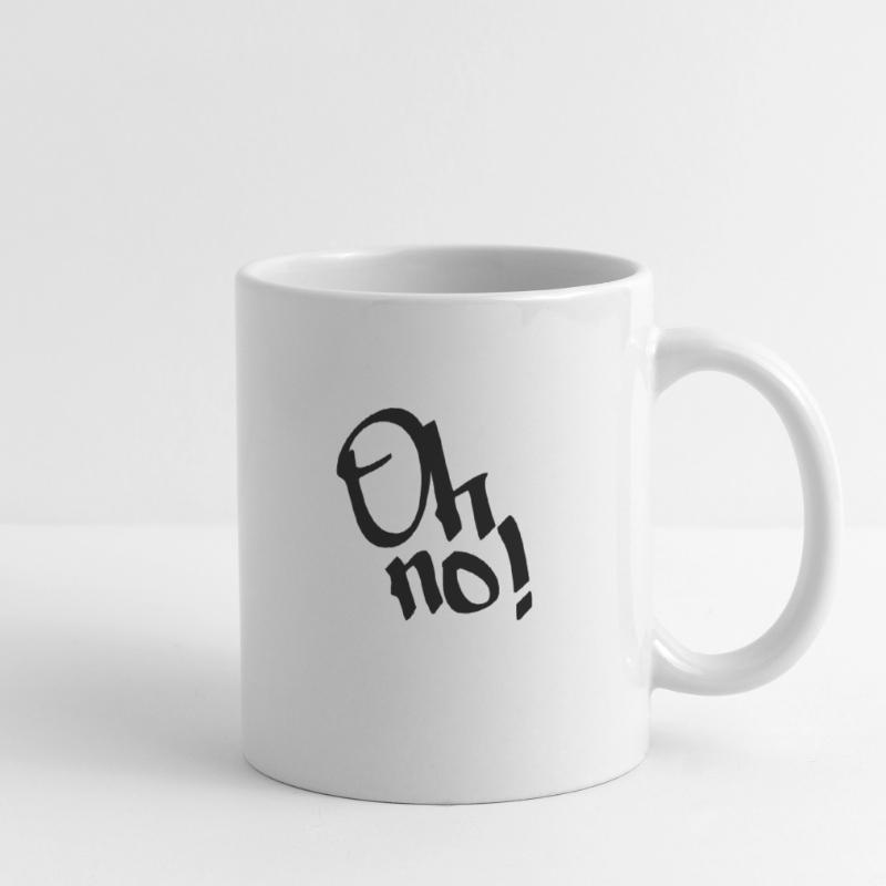 Oh non, oh non! Graffiti, couleur de conception modifiable Mug blanc