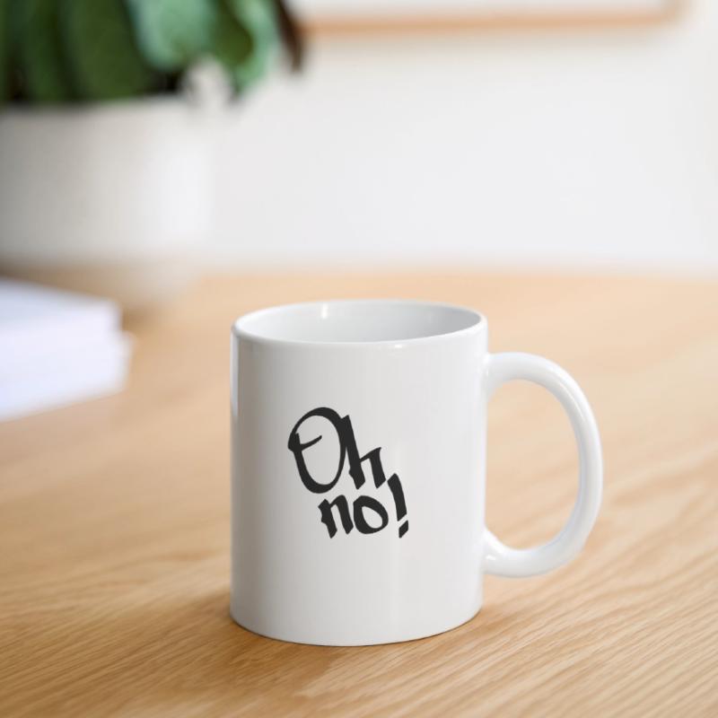 Oh non, oh non! Graffiti, couleur de conception modifiable Mug blanc