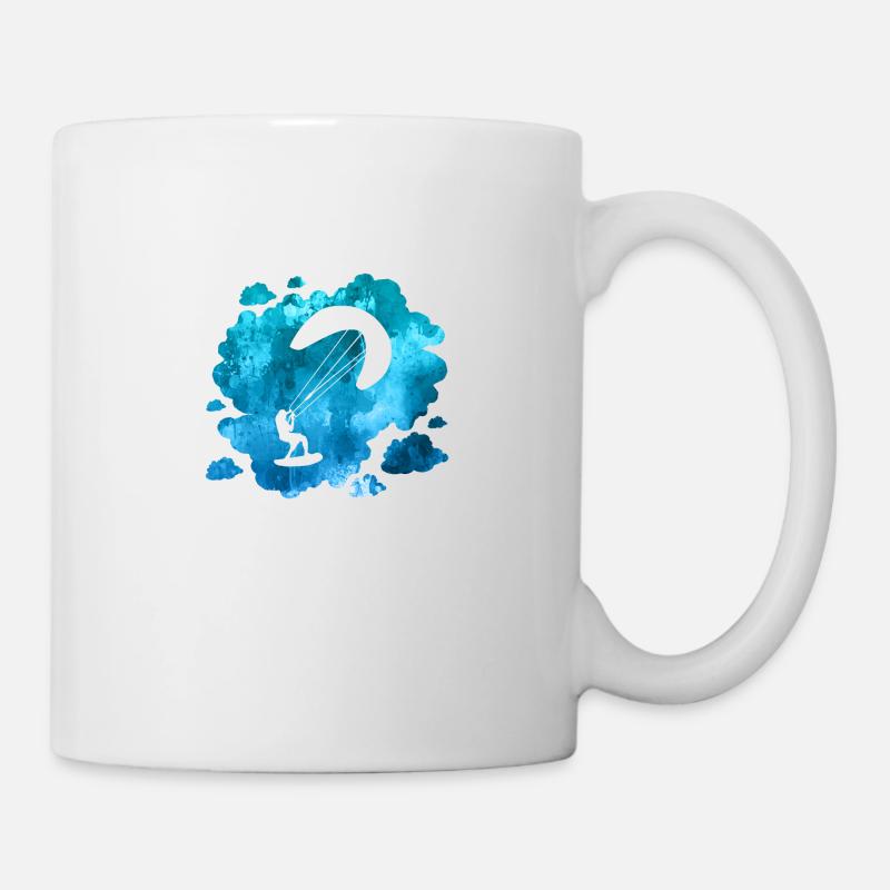 Double Exposure Kite Surfing Retro Geschenk - Tasse - Weiß