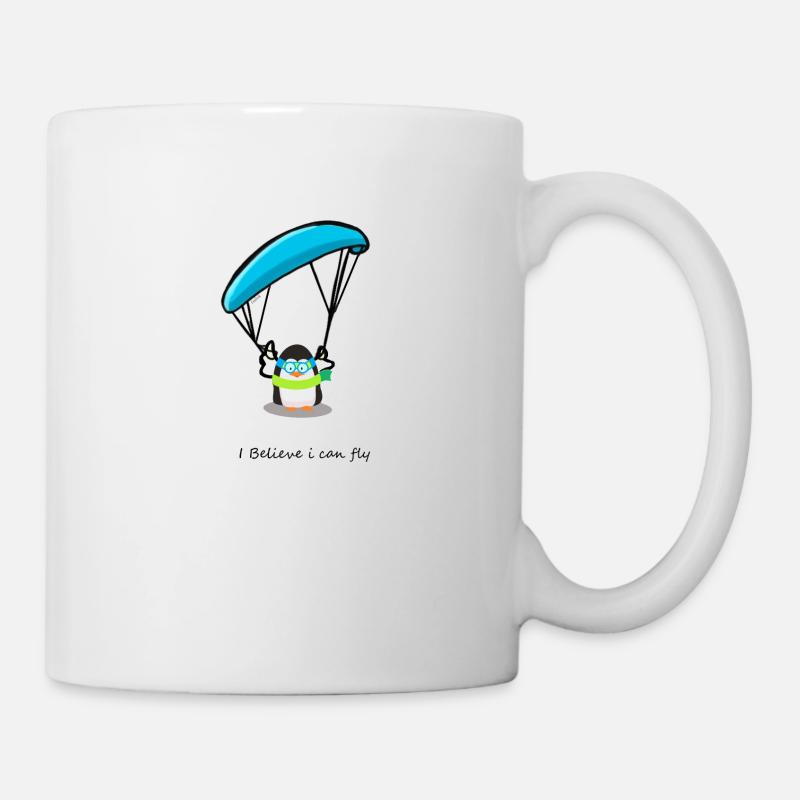 Gleitschirm Paragliding Berge Pinguin - Tasse - Weiß