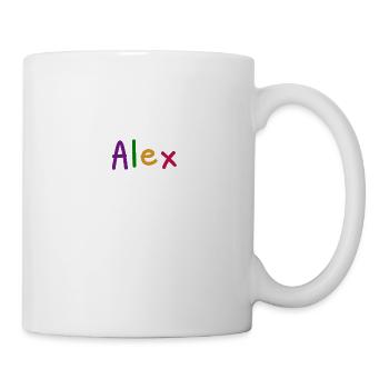 Alex First Name Boy Girl Name Colored Font - Mug - white - Right