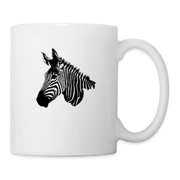 Zebra - Tasse - Weiß - Rechts