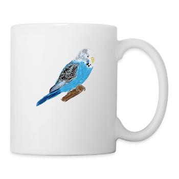 Perruche bleue / Blue Budgie I - Mug blanc - blanc - Droite