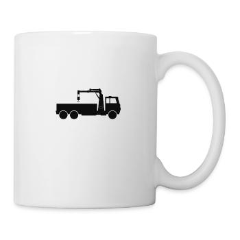 camion grue - Mug blanc - blanc - Droite