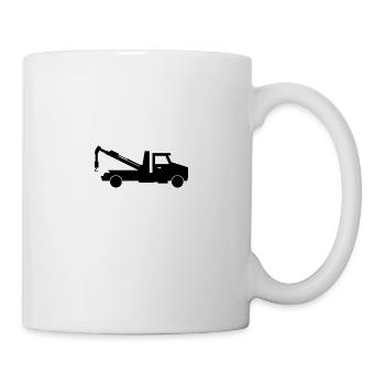 camion grue - Mug blanc - blanc - Droite