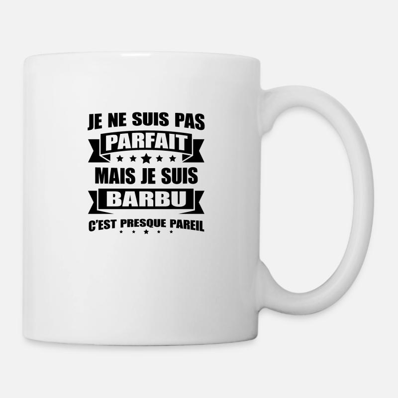 JE NE SUIS PAS PARFAIT JE SUIS BARBU - Mug blanc - blanc