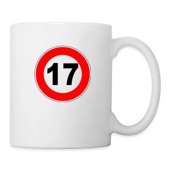 17th birthday - 17 - celebration - street sign sign - Mug - white - Right