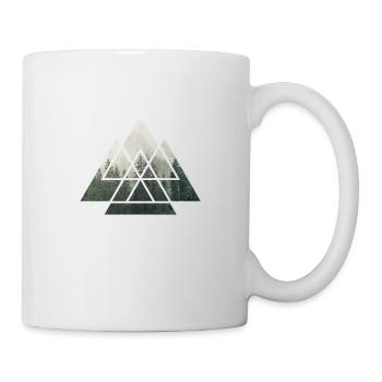 Géométrie de la nature forestière - Mug blanc - blanc - Droite