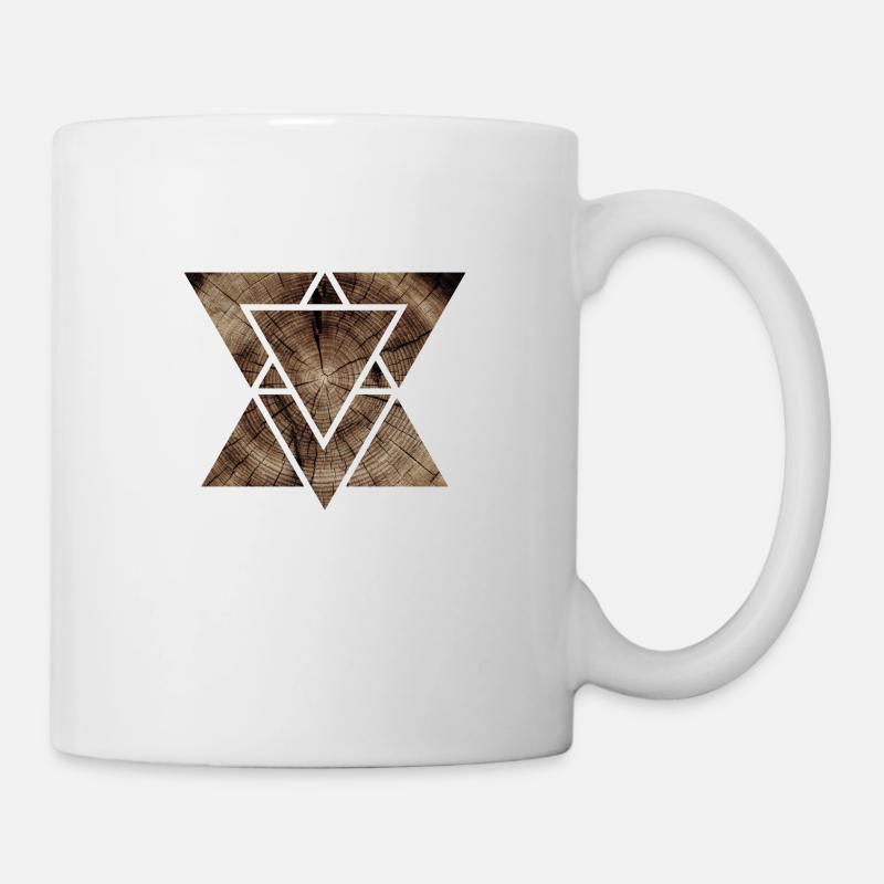 Géométrie du bois - Mug blanc - blanc