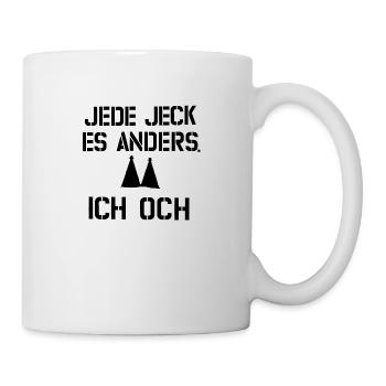 Jede Jeck es anders ich och - Tasse - Weiß - Rechts