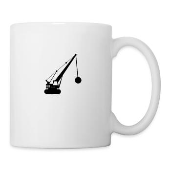 grue de démolition - Mug blanc - blanc - Droite