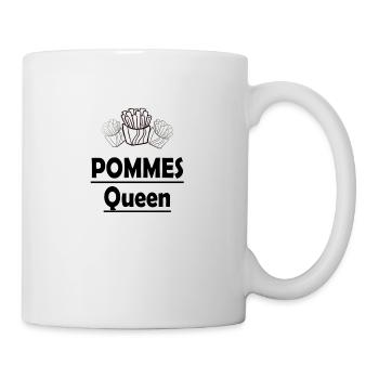Pommes Queen - Tasse - Weiß - Rechts