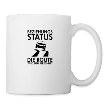 Beziehungsstatus Scheidung Spruch Single Geschenk - Tasse - Weiß - Rechts