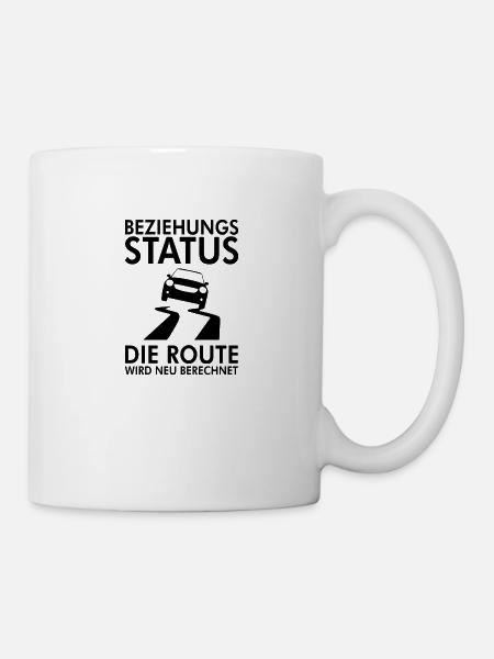 Beziehungsstatus Scheidung Spruch Single Geschenk - Tasse - Weiß
