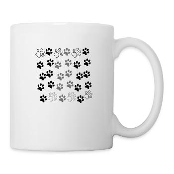 Hundepfote - Tasse - Weiß - Rechts