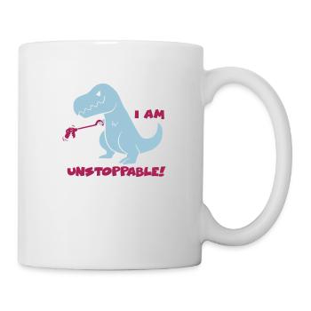 T-REX - I AM UNSTOPPABLE! (Blue) - Tasse - Weiß - Rechts
