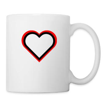 Herz verliebt Ich liebe dich Geschenkpaar - Tasse - Weiß - Rechts