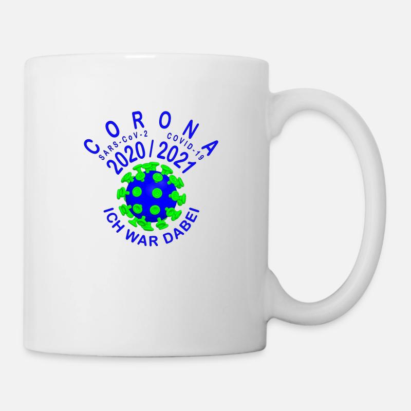 Virus Blue Green - Corona 2020/2021 J’étais là - Mug blanc - blanc