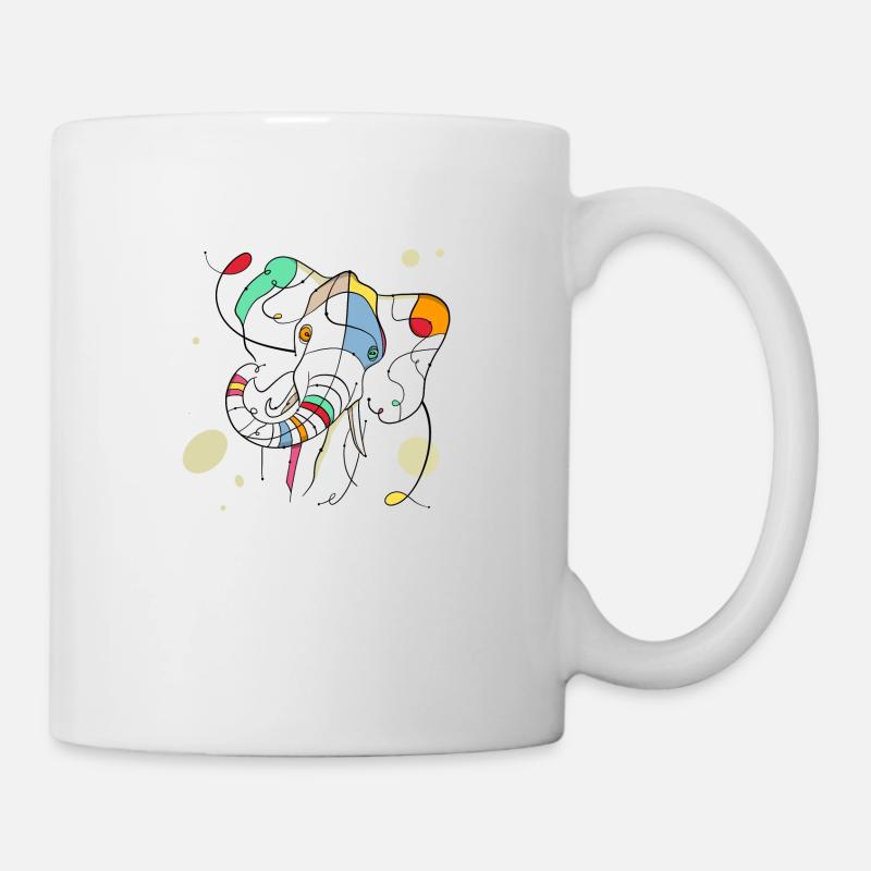 l'éléphant - Mug blanc - blanc