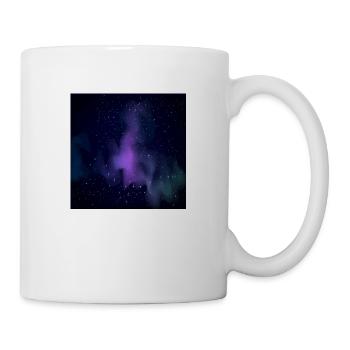 Galaxy pattern with stars and black background - Mug - white - Right