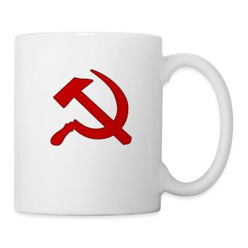 Marteau rouge et faucille | Pull communisme - Mug blanc - blanc - Droite