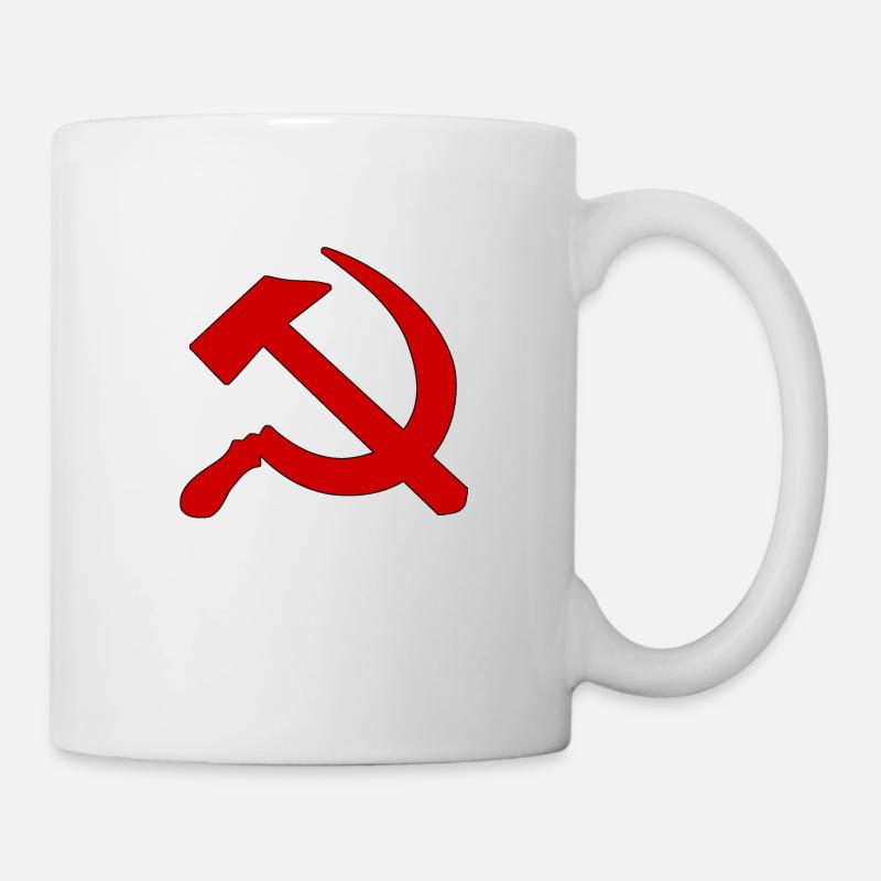 Marteau rouge et faucille | Pull communisme - Mug blanc - blanc