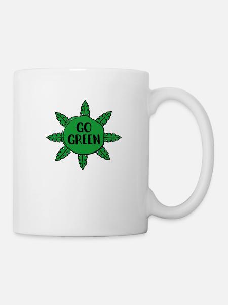 Go Green - Tasse - Weiß